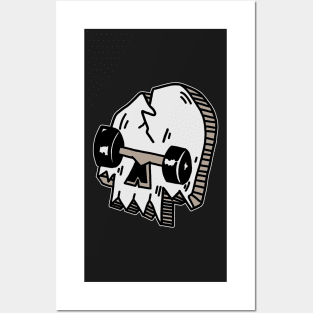 Broken Skateboard Wheels Skull Skateboarding Gift Posters and Art